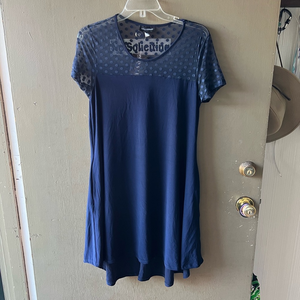 Nina Leonard illusion shift dress